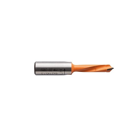 Punta CNC 6mm per Clamex P, L= 57,5 / codolo 10x27 / sx / (per Holzher)