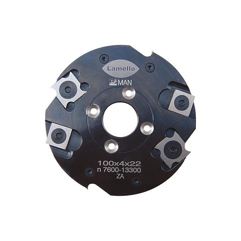 Fresa coltelli a gettare per fresatrice, HW , Ø100x4xØ22 mm, Z4+V4, WS, 4 fori, senza spessore